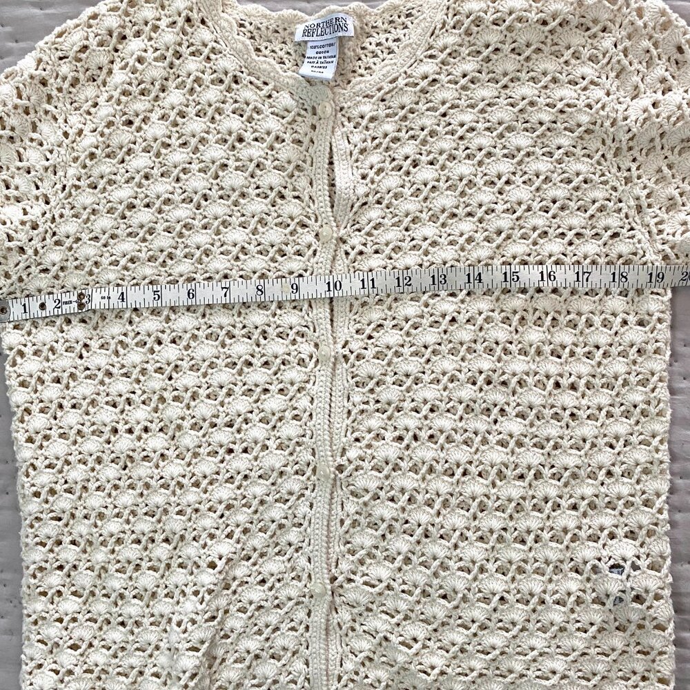 Northern Reflections Cream Crochet Openwork Cardigan - Picture 11 of 13